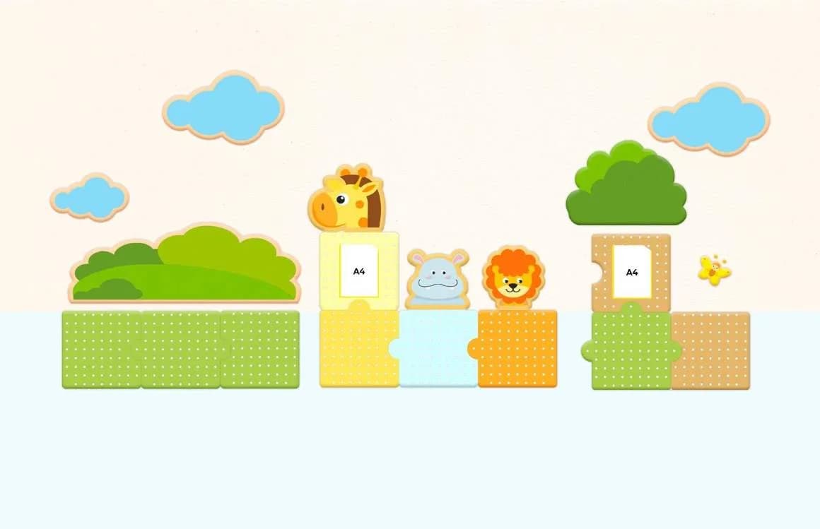 Комплект настенных панелей - стенд "Африка"