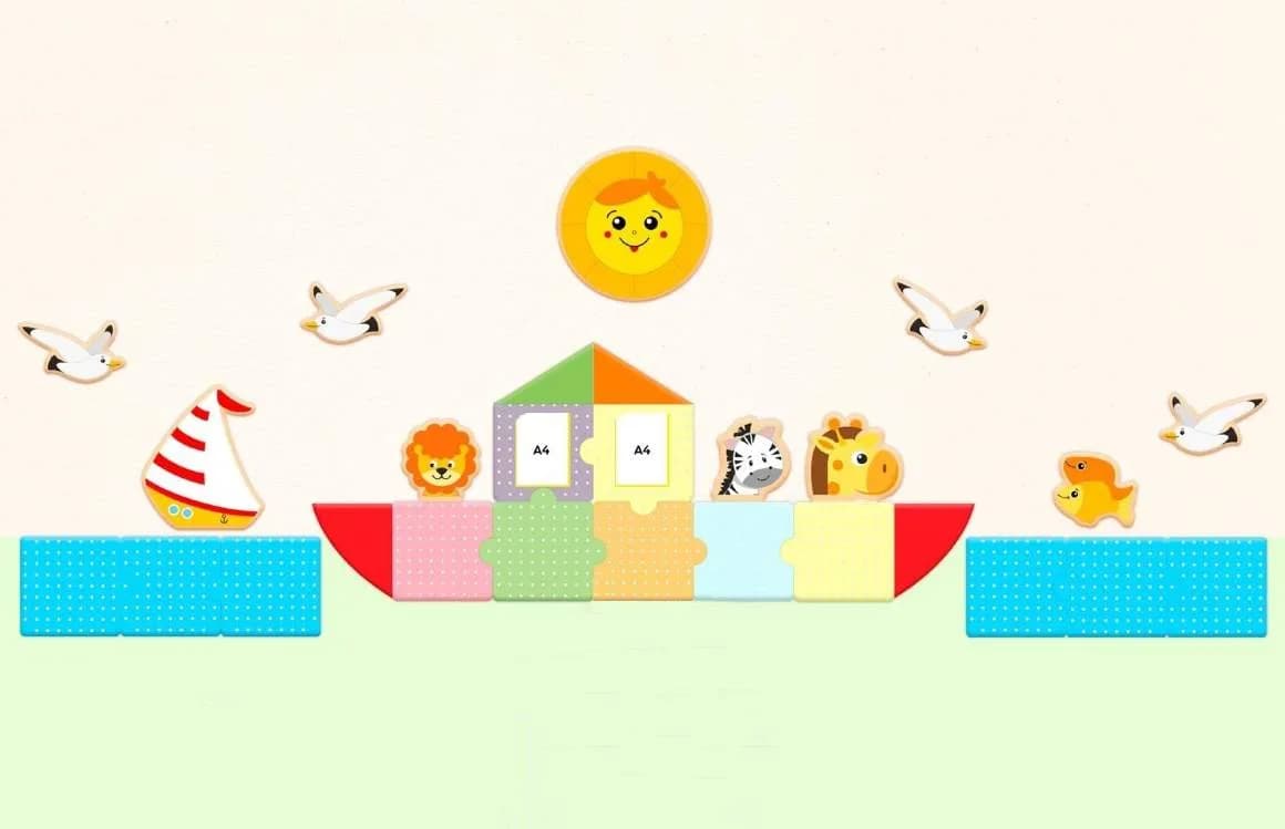 Комплект настенных панелей - стенд "Кораблик"