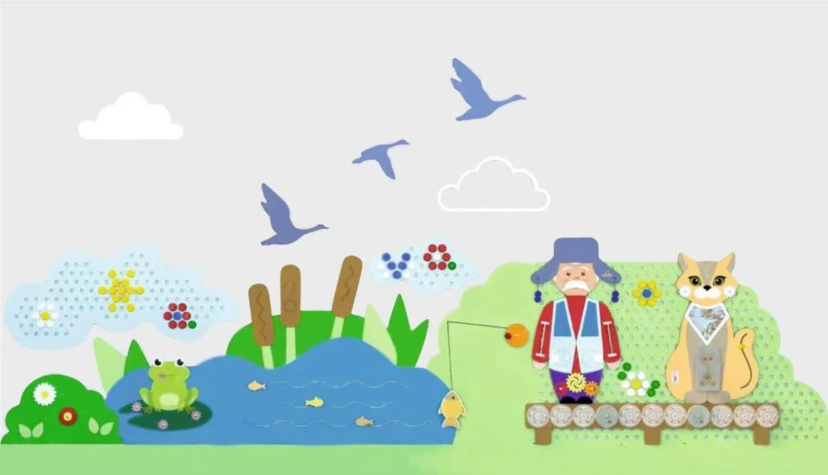 Комплект декоративно-развивающих панелей "На рыбалке"