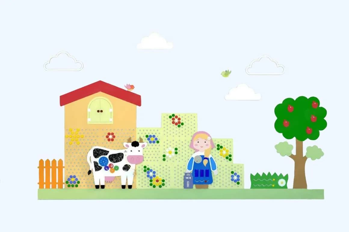 Комплект декоративно-развивающих панелей «Ферма»