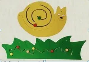 Декоративно-развивающая панель "Улитка на траве" (2 элемента)