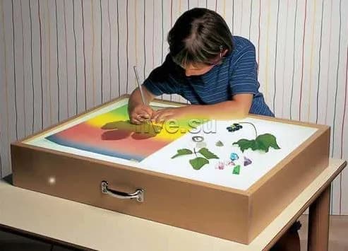 Рисуем на песке ящик с подсветкой (аналог Dusyma)