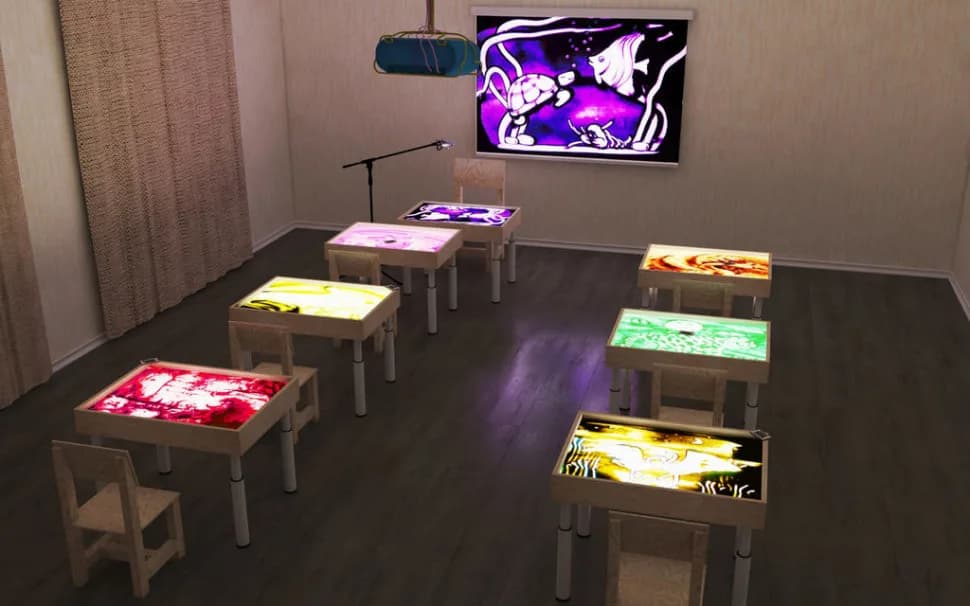 Студия для рисования песком "Пейзаж" (дерево)