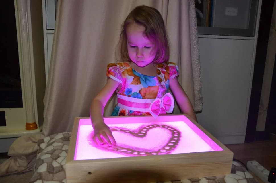 Световой планшет для рисования песком "Нолик" (МДФ)