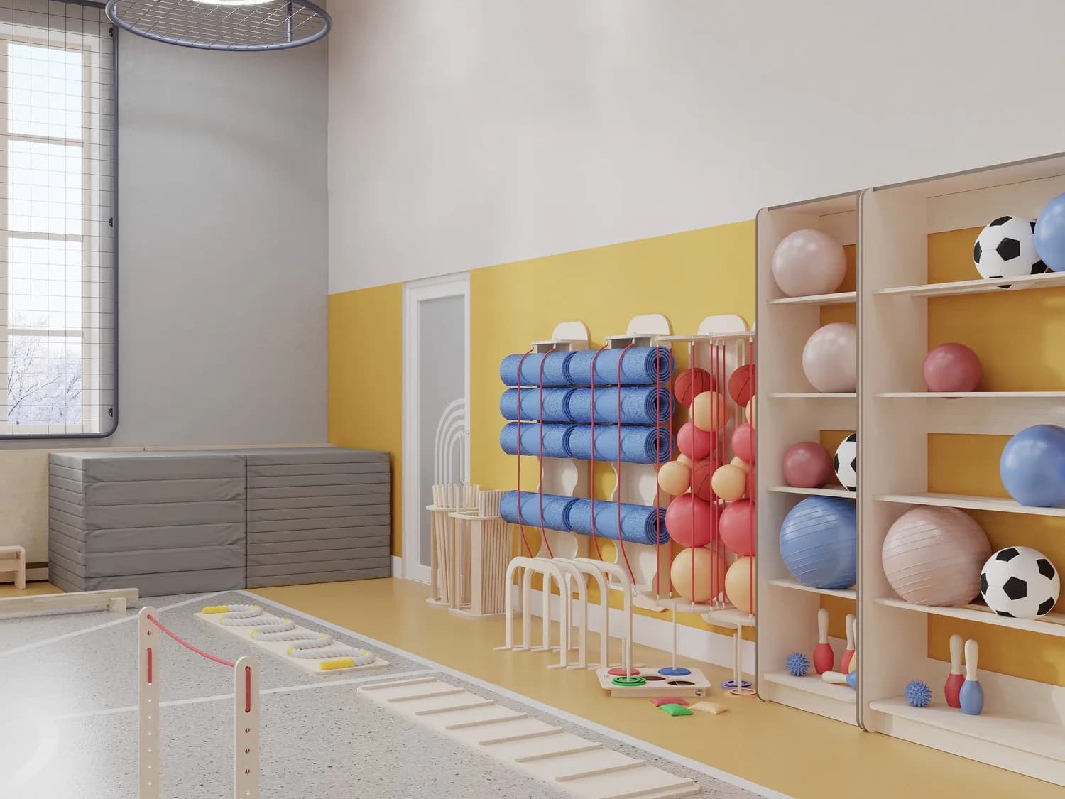 Готовый физкультурный зал для детского сада